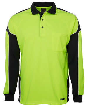 Hi-Vis Long Sleeve Arm Panel Polo | Northern Printing Group