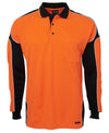 Orange Hi-Vis Long Sleeve Polo | Northern Printing Group